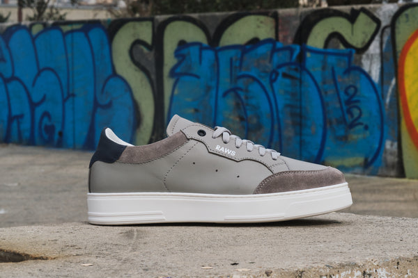 Knight Gray Sneakers in Genuine Leather