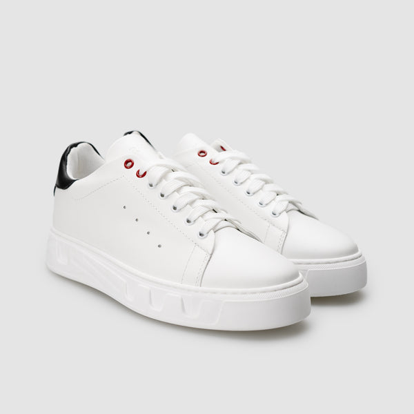 Sneakers Pasos Bianco Pelle