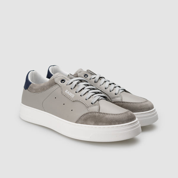 Knight Gray Sneakers in Genuine Leather